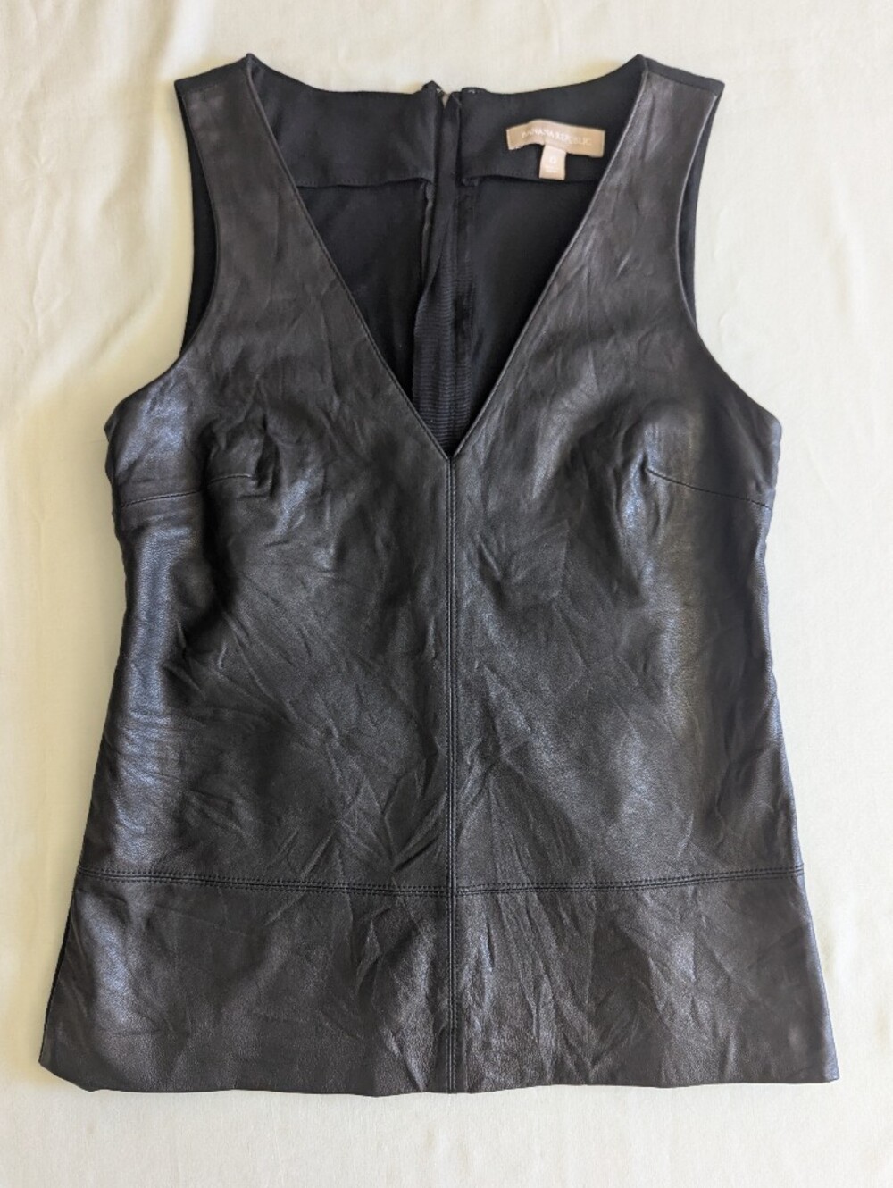 Banana Republic Lamb Leather Sleeveless Top
